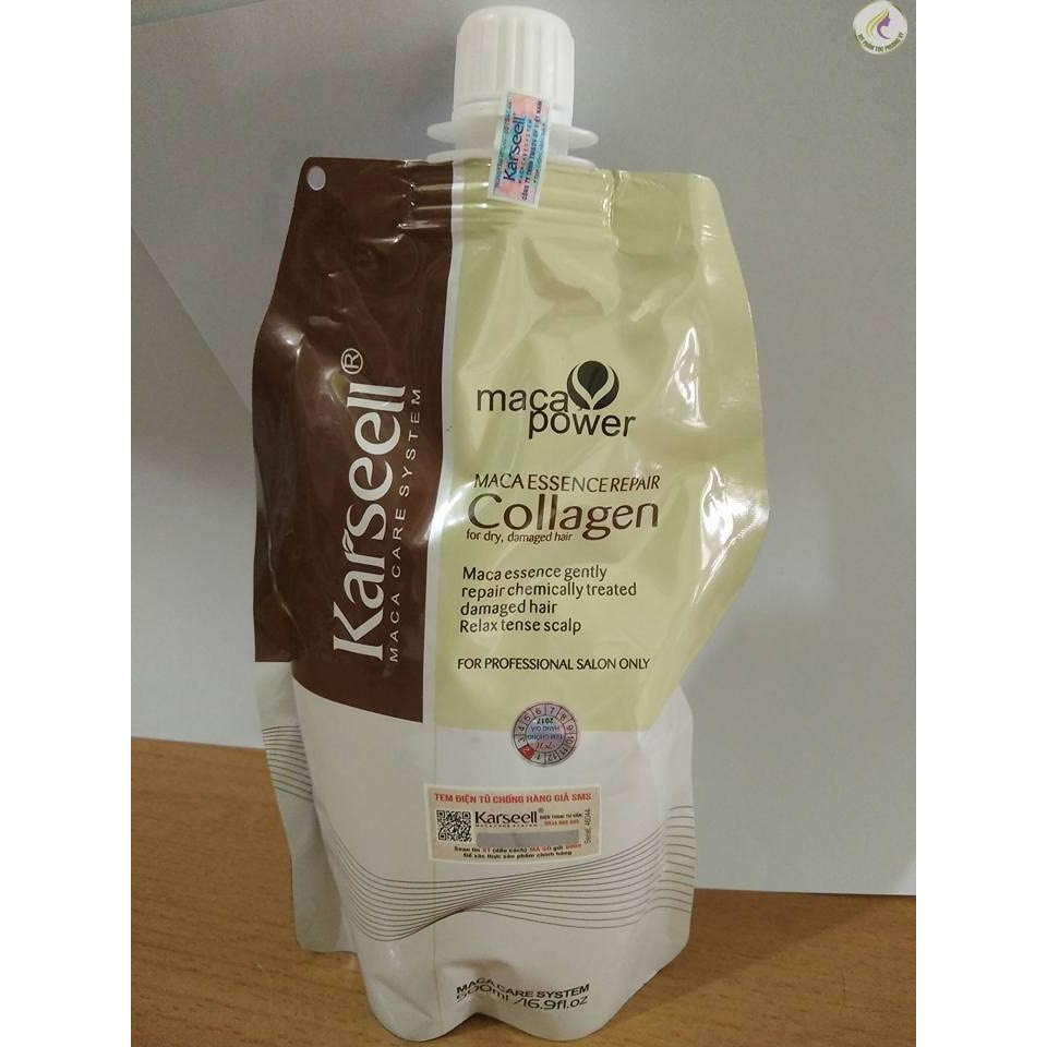 2 túi ủ tóc Collagen 500ml Siêu Mượt Phục Hồi Tóc Hư Tổn, Cấp Ẩm, Dưỡng Tóc Mềm Mượt