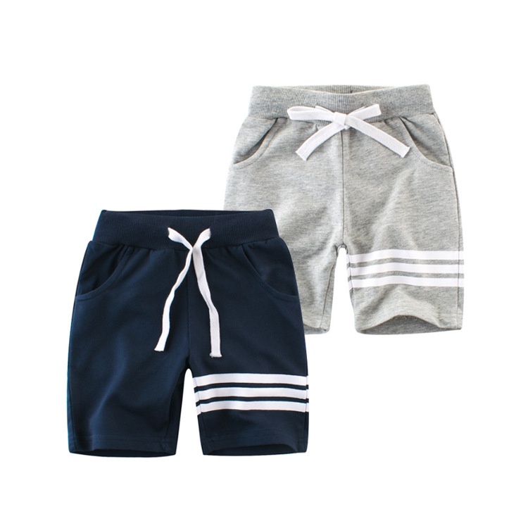 Quần short bé trai 27KIDS quần thun cho bé họa tiết thể thao chất cotton hàng xuất Âu Mỹ QATE 567