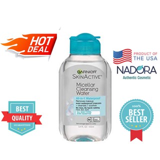 [MINI] Tẩy Trang Garnier SkinActive Micellar Cleansing Water All-in-1 Cleanser+Waterproof Makeup Remover (100ml)