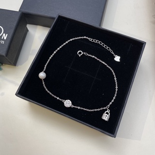 Lắc chân, vòng chân bạc nữ hình ổ khóa