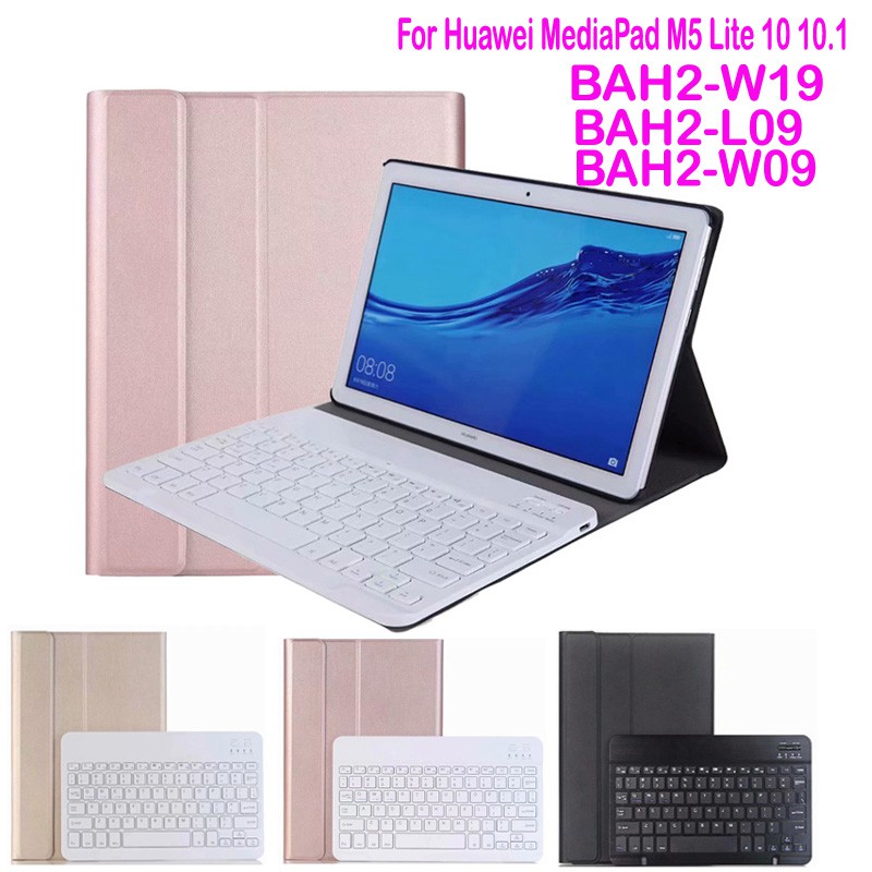 Bao Da Từ Tính Kèm Bàn Phím Bluetooth Không Dây Cho Huawei MediaPad M5 Lite 10 10.1 inch BAH2-W09 BAH2-L09 BAH2-W19