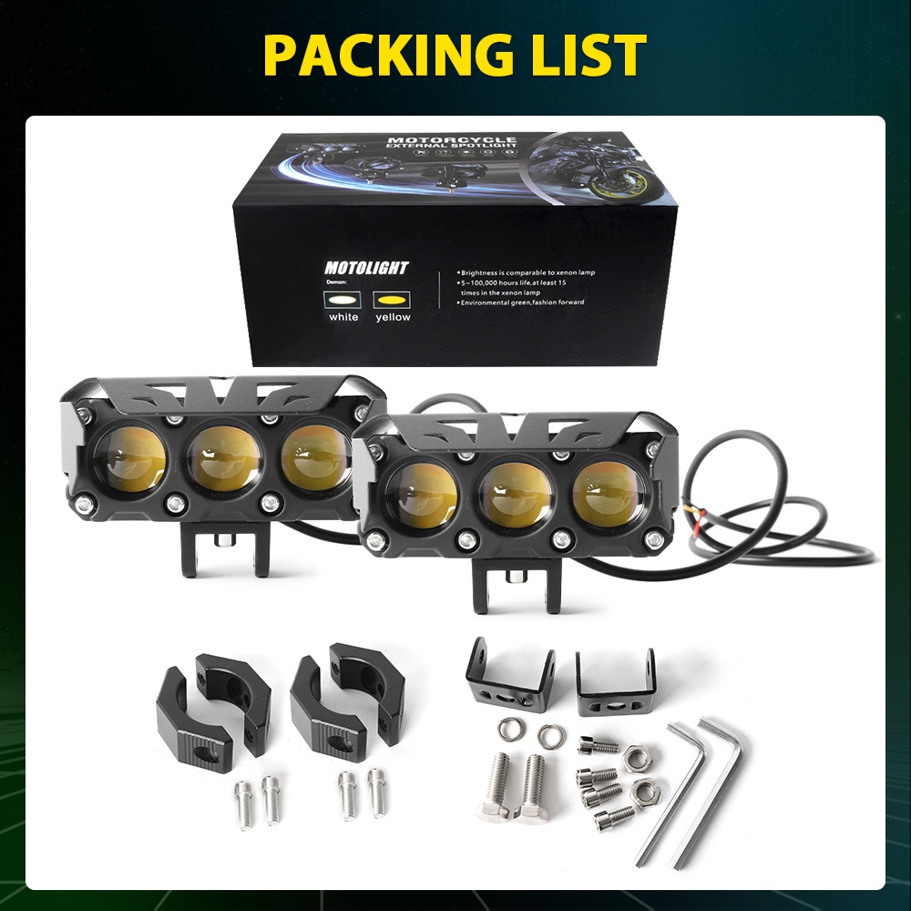 Đèn LED Mini Ánh Sáng Trắng / Vàng Chất Lượng Cao Cho Xe Hơi / Xe Máy