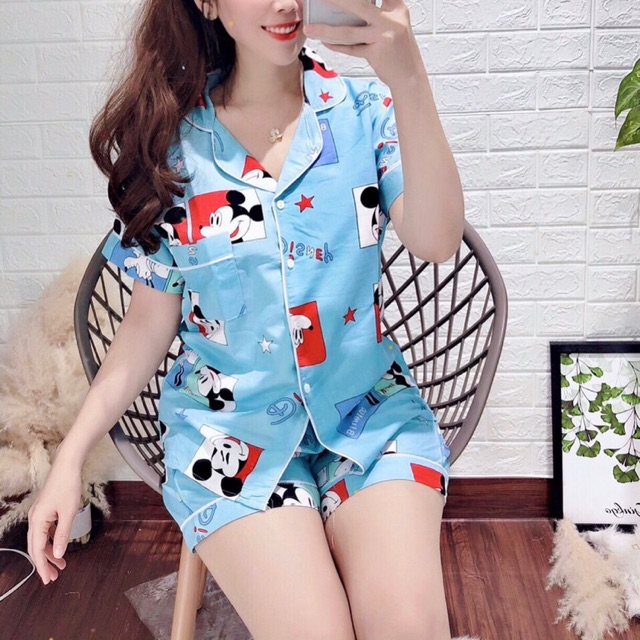 Đồ Bộ Cộc Kate Quần Đùi Viền Lai Xinh Xắn - DB050 | BigBuy360 - bigbuy360.vn