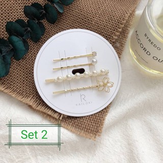 Set Kẹp Tóc Đính Hạt Hàn Quốc Hot Trend 2019