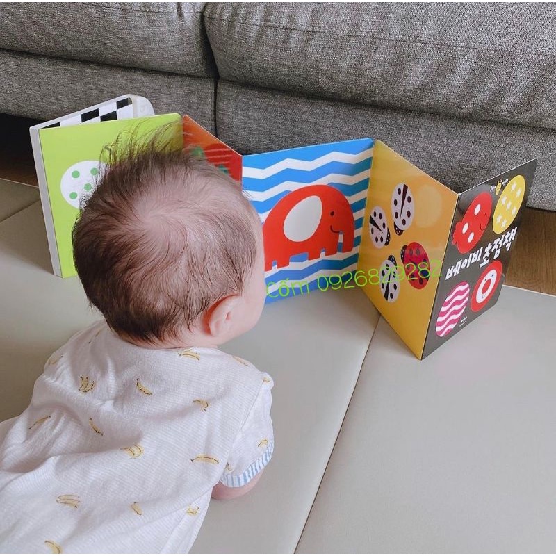 Sách nhạc và sách gương kích thích thính giác và thị giác bé nội địa Hàn Quốc