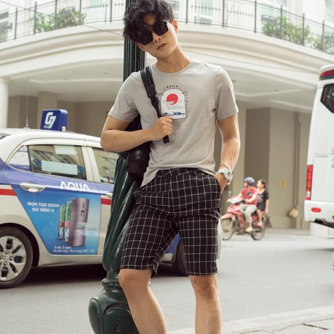 Quần sooc vải nam 360 BOUTIQUE trơn và kẻ vuông - SOOC69 | BigBuy360 - bigbuy360.vn