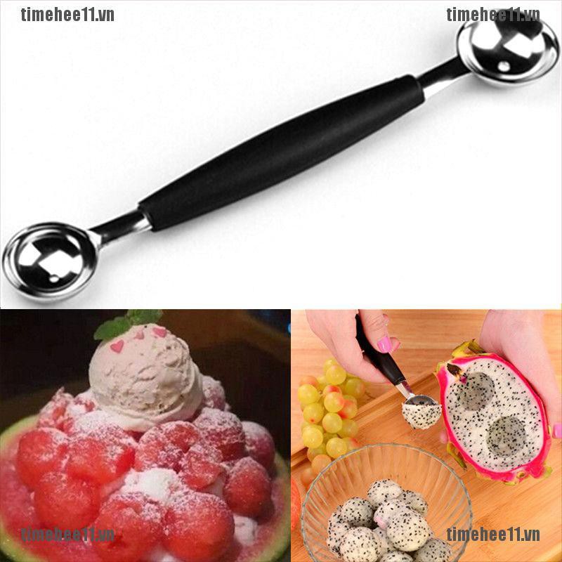 Công cụ múc kem hoặc trái cây 2 đầu chất liệu bằng inox tiện lợi