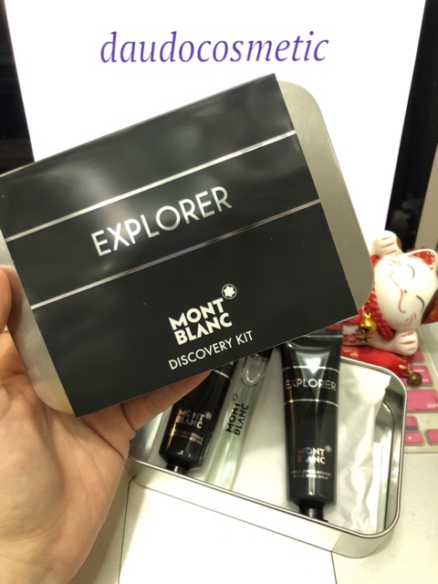 [ set mini ] HOT HOT Set Nước hoa Mont Blanc Explorer Montblanc EDP 7.5ml + Shower Gel + After Shave Balm | Thế Giới Skin Care