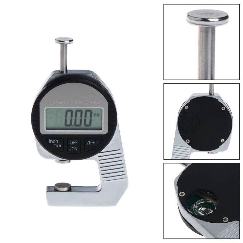 Máy đo độ dày kỹ thuật số 0-12.7mm/0-0.5inch tiện lợi kích thước 7.3cm*4.5cm*0.9cm