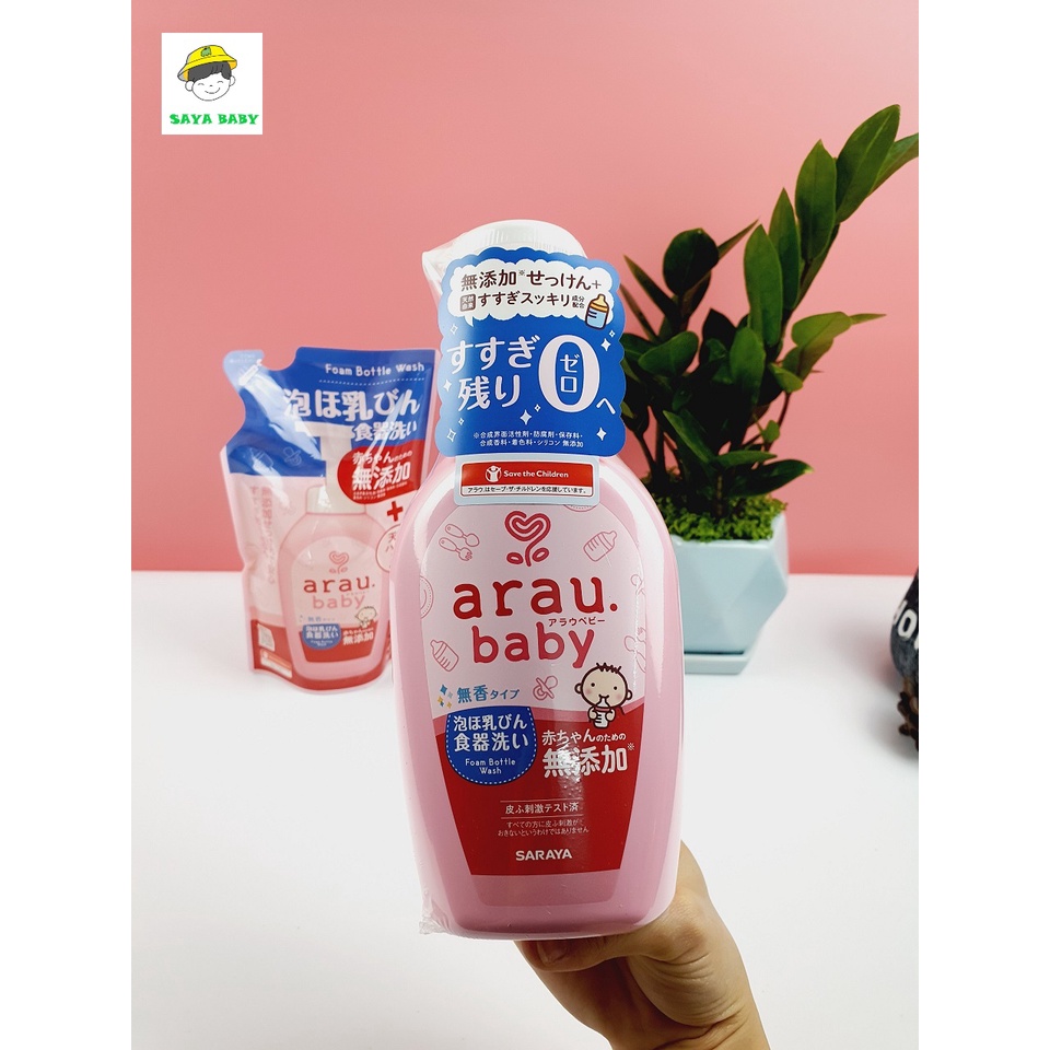 Nước Rửa Bình Sữa ARAU Baby túi 450ml/ chai 500ml