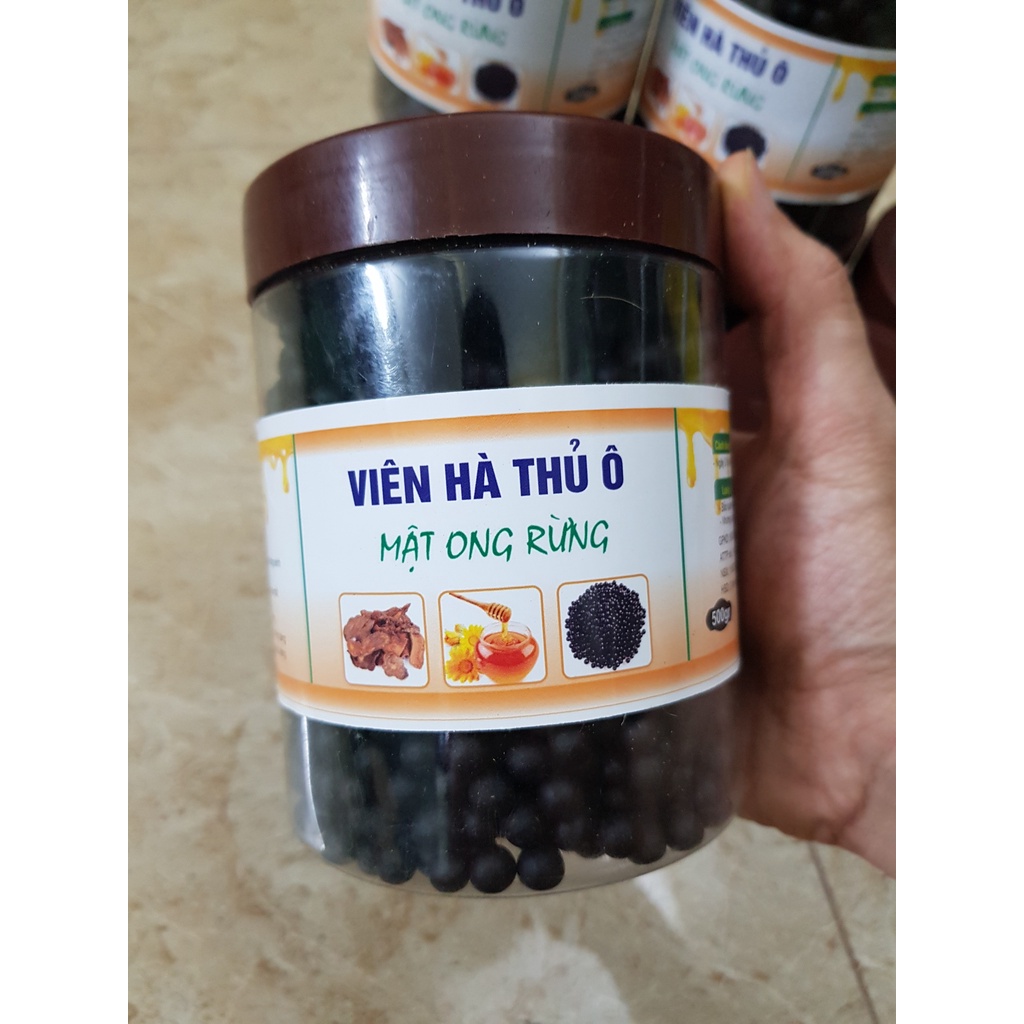 Viên hà thủ ô mật ong rừng nguyên chất (hộp 500g), cải thiện tóc bạc, rụng tóc, hói đầu, đẹp da, trẻ đẹp lâu