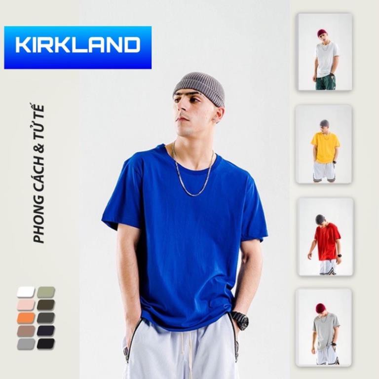 Áo phông KIRKLAND UNISEX 🌹 FREESHIP 🌹Áo thun trơn Kirkland [Nam, Nữ] -Trắng,Đen, Xanh,Đỏ, Rêu,Xám - 
