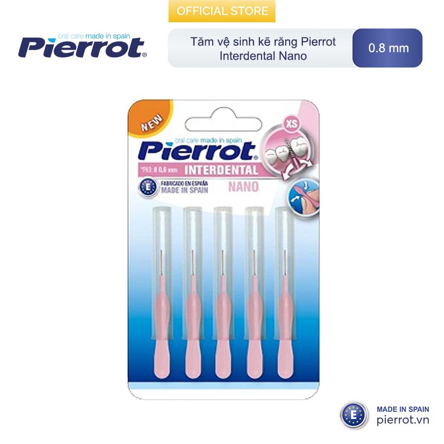 Tăm vệ sinh kẽ răng Pierrot Interdental Nano 0.8 mm