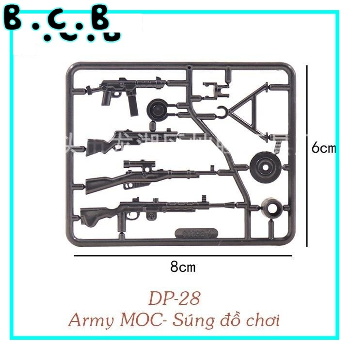 Vũ Khí Vỉ Súng Máy Đồ Chơi Lắp Ráp Minifig Non Lego Phụ kiện MOC Army Mô Hình Sáng Tạo Trang Trí Quân Đội DP-28