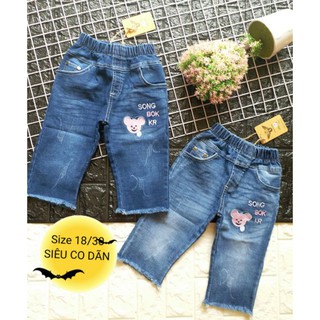 Quần jean lửng bé gái 16-30kg