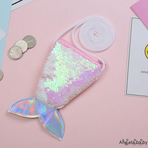 Ví đựng tiền đính sequin lấp lánh xinh xắn dành cho bé gái