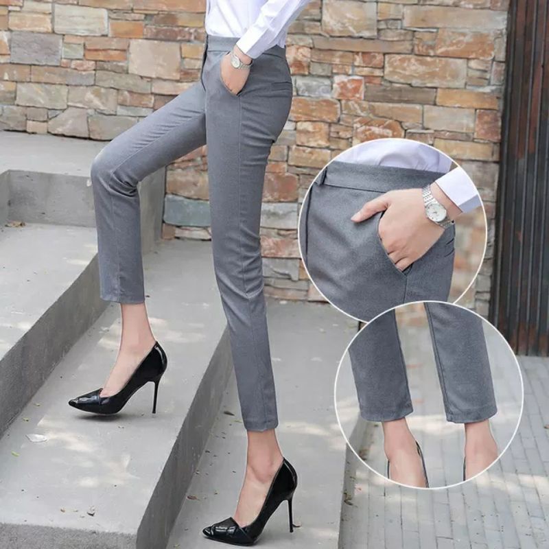 Quần baggy công sở thời trang thiết kế chất vải 2 biên hàng cao cấp - quần tây nữ dáng hàn quốc mặc đi học văn phòng