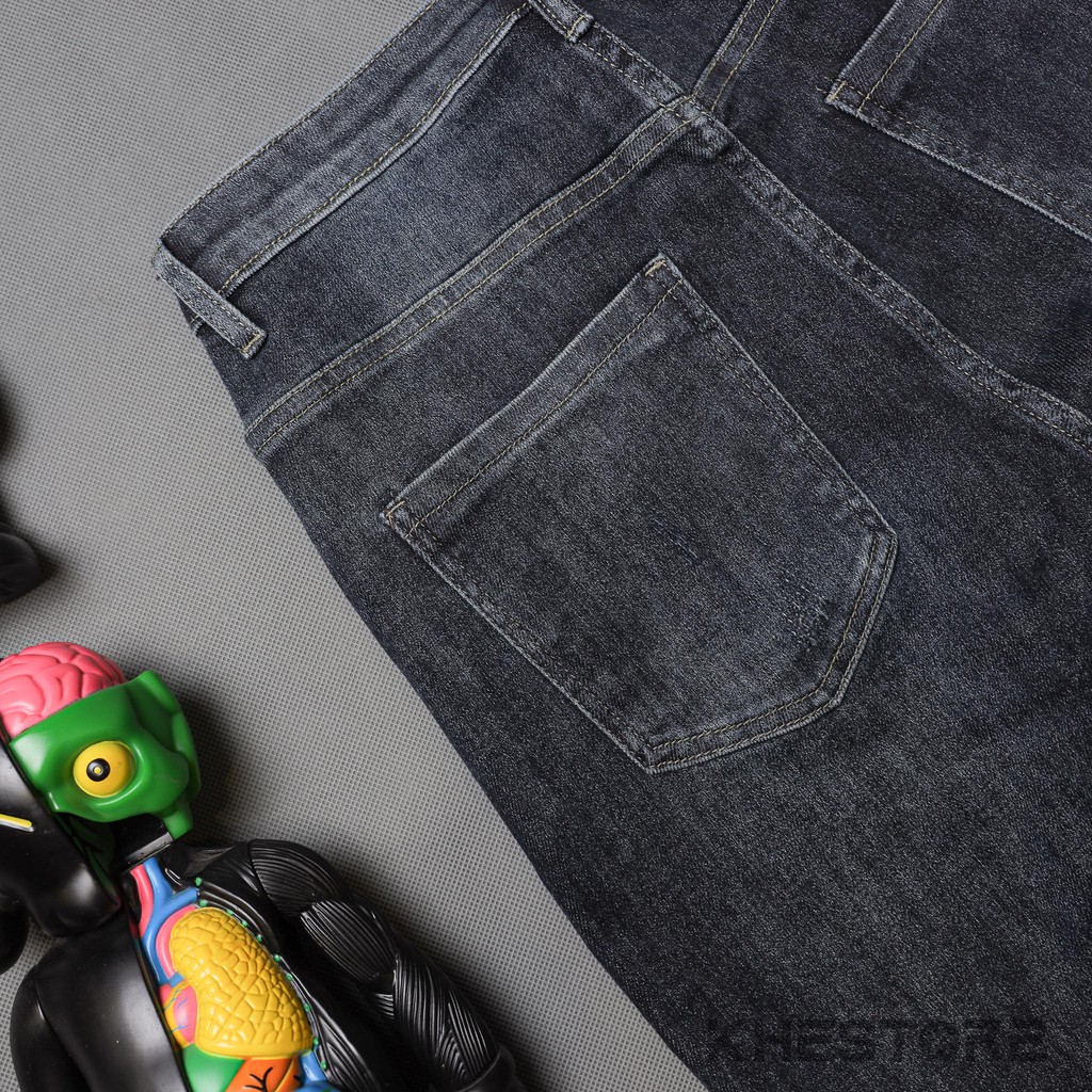 Quần Jeans Nam Khestore 7806 , Jeans Trơn Xanh Phong Cách Hàn Quốc Siêu Co Dãn | BigBuy360 - bigbuy360.vn