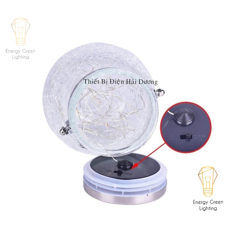 Lọ Thủy Tinh Đèn Led Energy Green Lighting Treo Cây Năng Lượng Mặt Trời MT-145 led đom đóm decor lạ mắt 3m 30 hạt