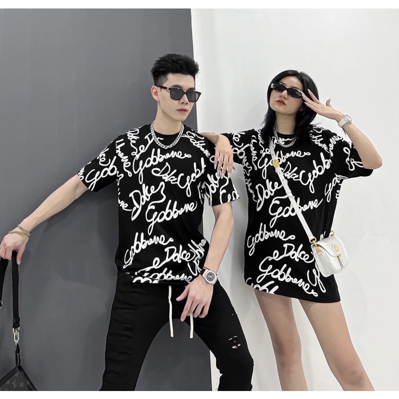 Áo phông Nam cotton dập nổi chữ Dolce quanh áo AP12P