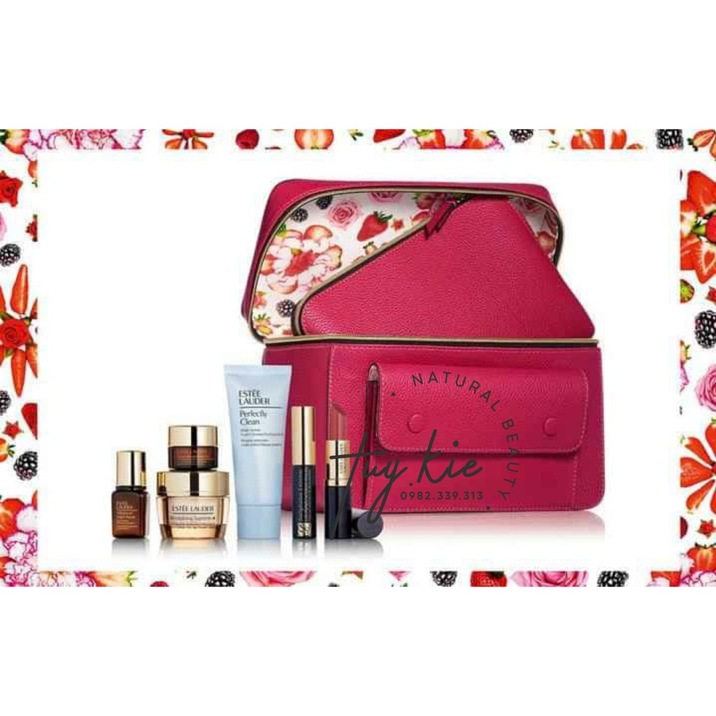 Sét túi mỹ phẩm Estee Lauder Rose Red Spring 2019