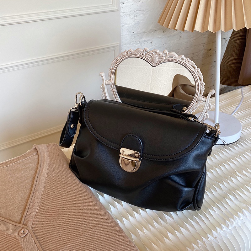 Túi Xách Da Mềm Cỡ Lớn Có 2 Dây Khóa Phong Cách Vintage