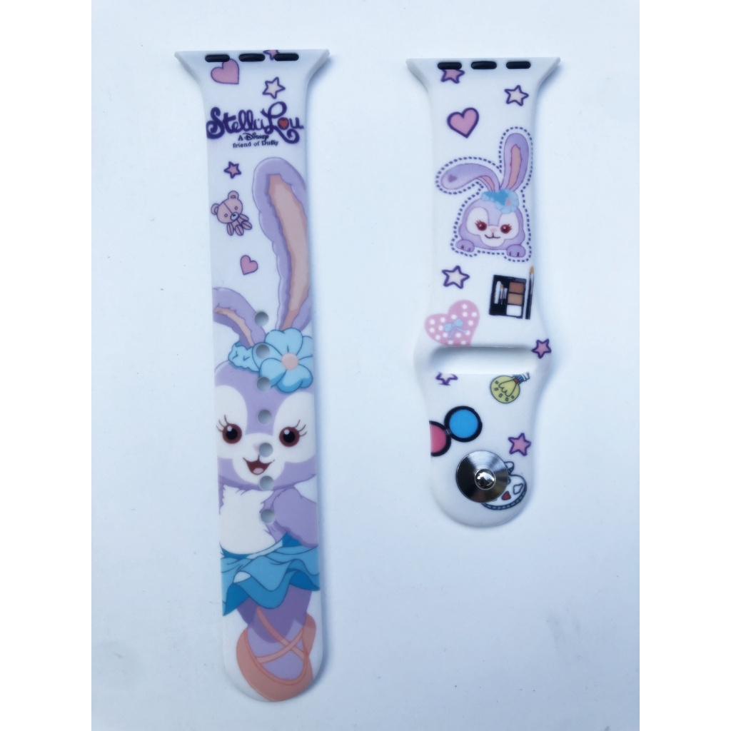 Dây Đeo Đồng Hồ Bằng Silicon Họa Tiết Mèo Kitty Dễ Thương Cho iWatch 38mm 40mm 41mm 42mm 44mm 45mm 8 7 6 SE 5 4 3 2 1