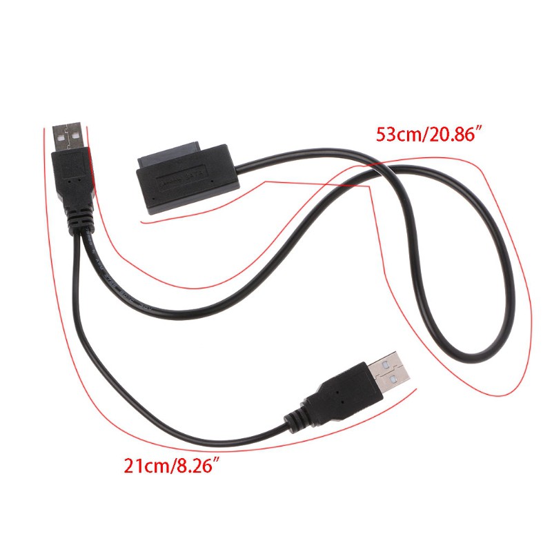 Cáp Chuyển Đổi Usb 2.0 Type A Sang 13pin (7 + 6) Sata Cho Cd-Rom Dvd-Rom