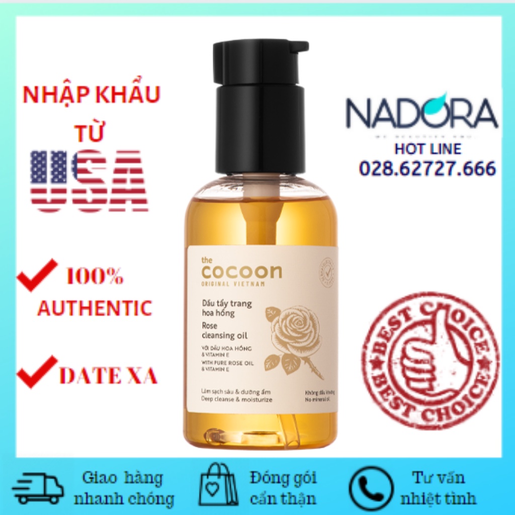 Dầu Tẩy Trang Hoa Hồng The Cocoon Rose Cleansing Oil 140ml