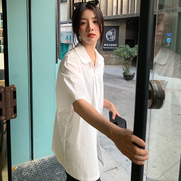 Áo sơ mi dáng rộng thiết kế mới thời trang phong cách Hàn Quốc dành cho nữ
