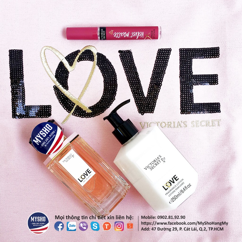 Nước hoa, lotion LOVE 2017 - Victoria's Secret chính hãng USA