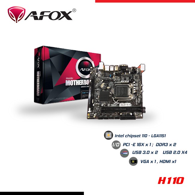 Mainboard Afox H110 -DDR3 - Bảo Hành 36 Tháng