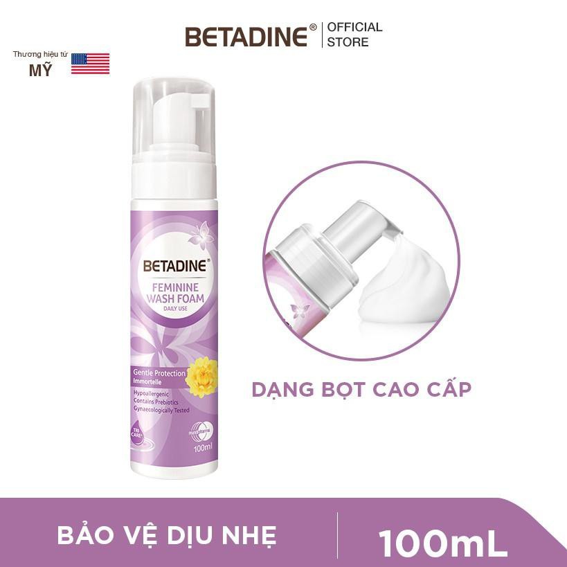 Bọt vệ sinh phụ nữ Betadine Gentle Protection - chai 100ml