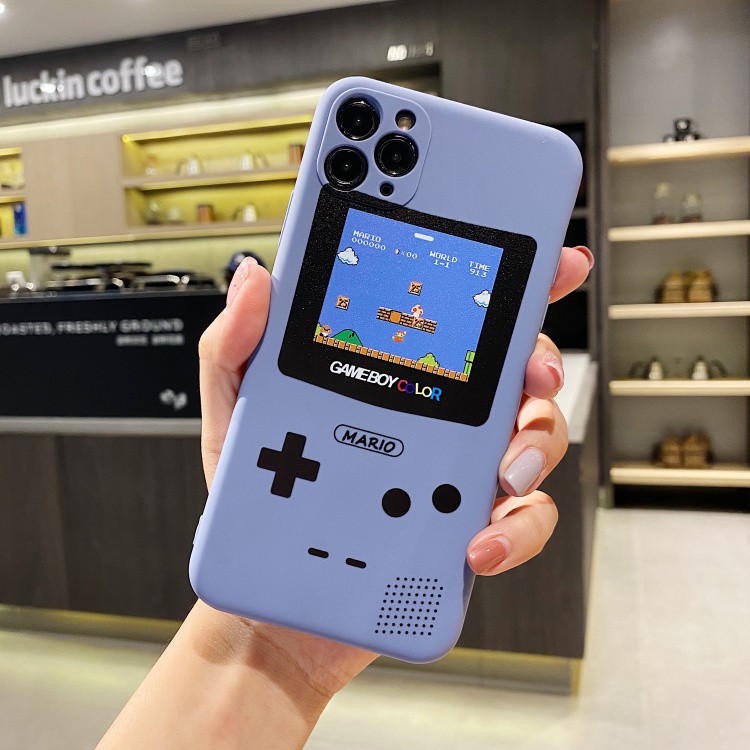 [ IPHONE ] Ốp Lưng Silicon Màu Bảo Vệ CAMERA Super Mario - E005