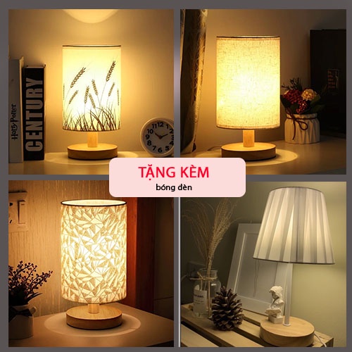 Đèn Ngủ Để Bàn Trang Trí Phong Cách Hiện Đại Dùng Bóng Led Tiết Kiệm Năng Lượng (Tăng kèm bóng)