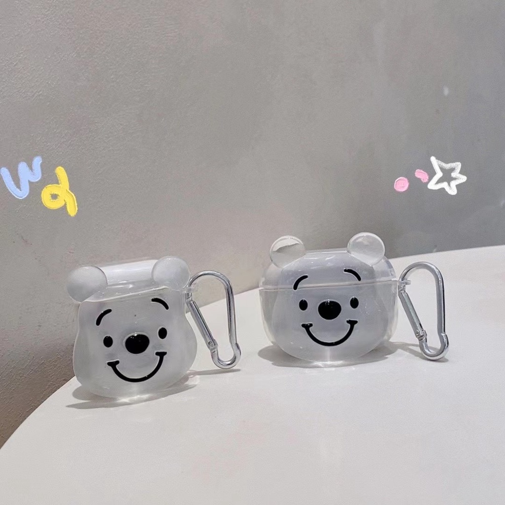 Vỏ bảo vệ hộp sạc tai nghe Bluetooth Airpods 1 2 pro bằng TPU mềm in hoạt hình
