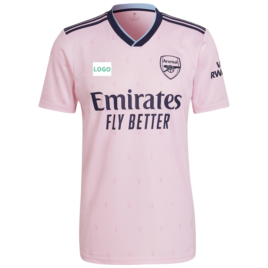 Áo Thun Số 22-23 Arsenal Sân Khách Màu Hồng Size s-4xl