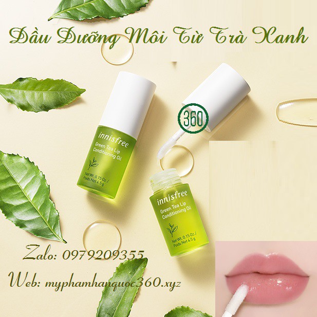 [new] Dầu Dưỡng Môi Từ Trà Xanh Innisfree Green Tea Lip Conditioning Oil 4,5g