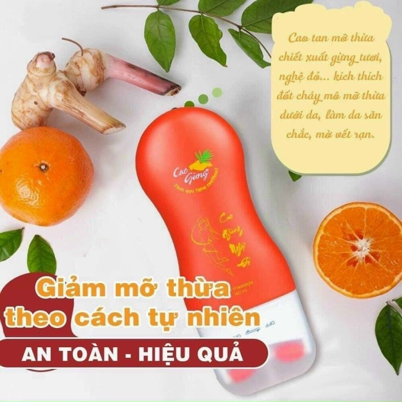 Cao gừng tan mỡ Thiên Nhiên Việt,cao gừng Cát Tường, kem tan mỡ bụng