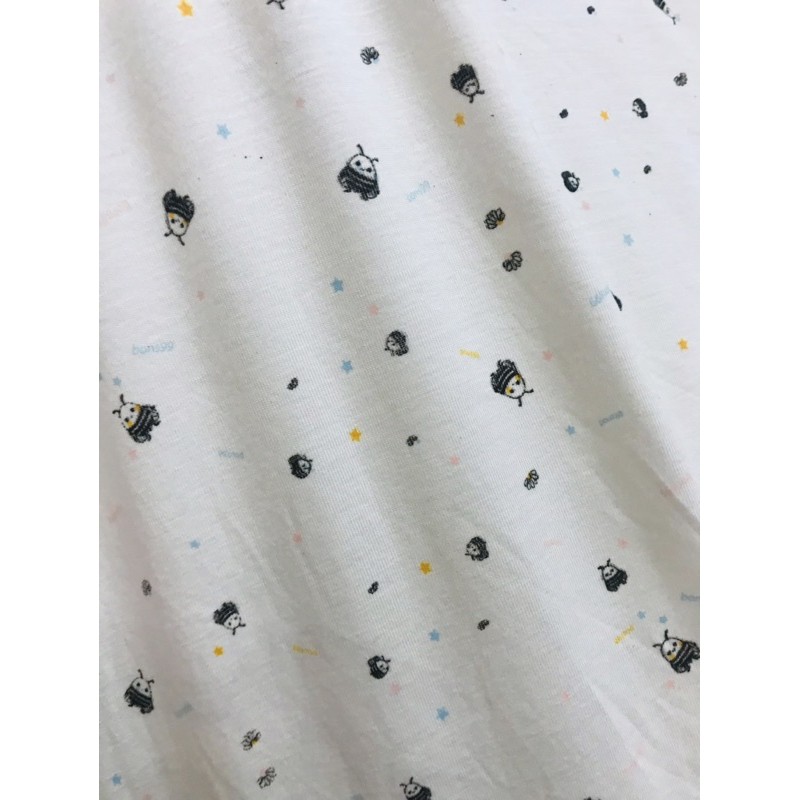 vải thun cotton lụa sơ sinh hình con ong