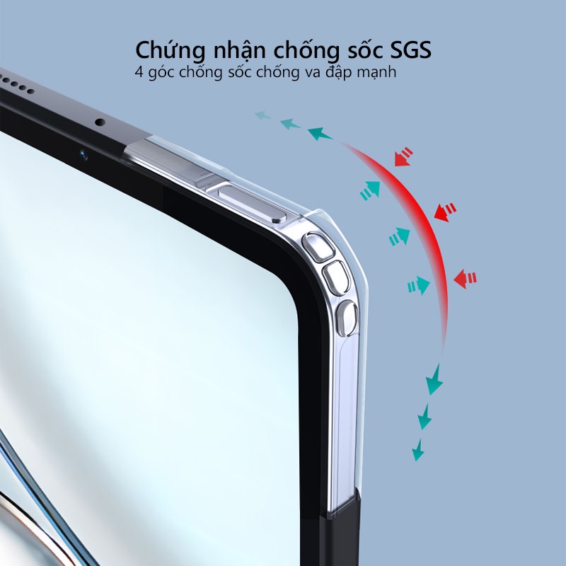 Ốp lưng XUNDD iPad Air 5 / 4 ( 2022 / 2020 ) 10.9 inch Mặt lưng trong, viền TPU, Chống sốc