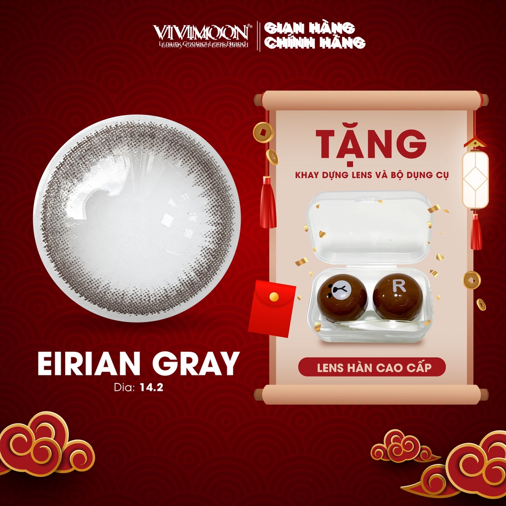 Kính áp tròng VIVIMOON Eirian màu Gray 14.2 mm 0 Độ