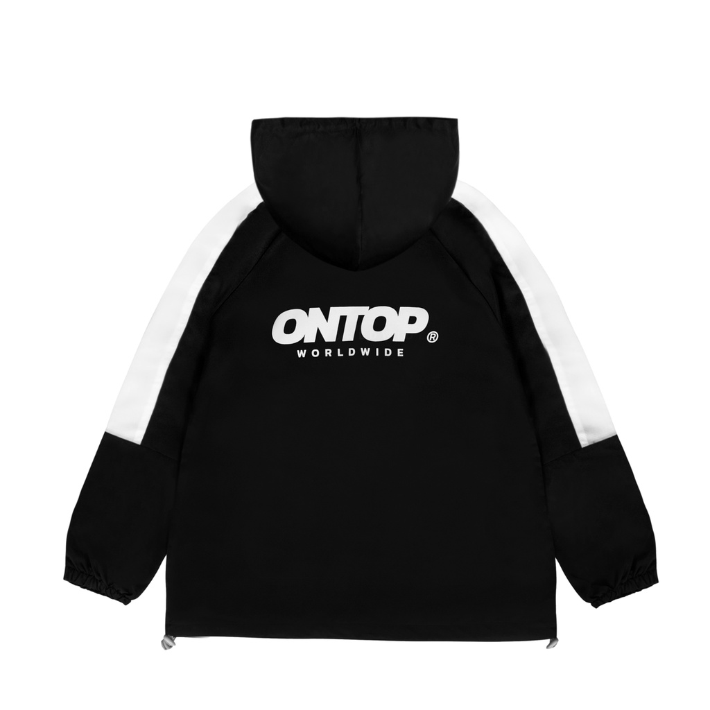 Áo khoác dù local brand ONTOP Bold Track màu đen