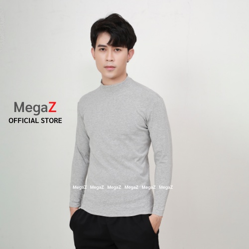 Áo giữ nhiệt nam Megaz Áo thun nam dài tay cổ 3 phân chất vải mềm mịn ấm áp dễ phối đồ | BigBuy360 - bigbuy360.vn