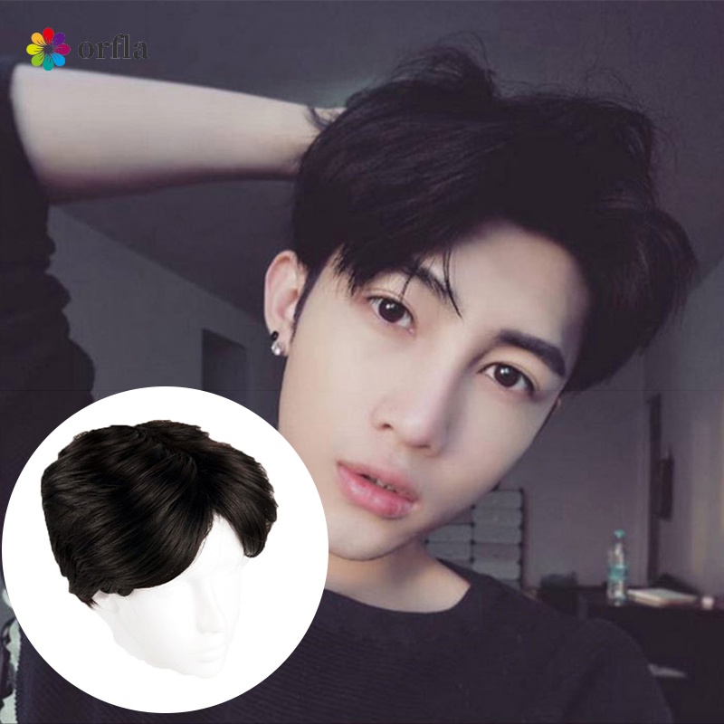 Tóc Giả Nam Dài 15cm Màu Đen