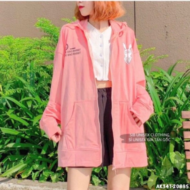 Áo Khoác Nữ Nỉ Bông Dày Dặn Hàng QC Chất Siêu Đẹp Áo Chống Nắng Thun Cotton THỎ KEM - AK3341 | BigBuy360 - bigbuy360.vn