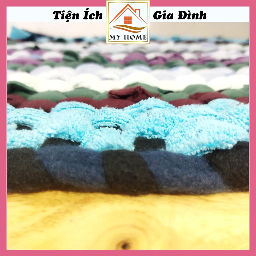 Thảm lau chân bằng vải thun, thảm chùi chân thấm hút nước tốt giá rẻ sử dụng cho nhà bếp, kích thước 35*55cm