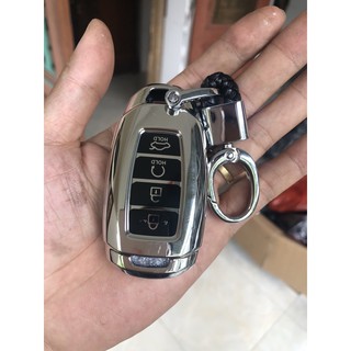 Ốp chìa khoá ACCENT 2021- 4 nút. ốp Silicon mạ crom cao cấp