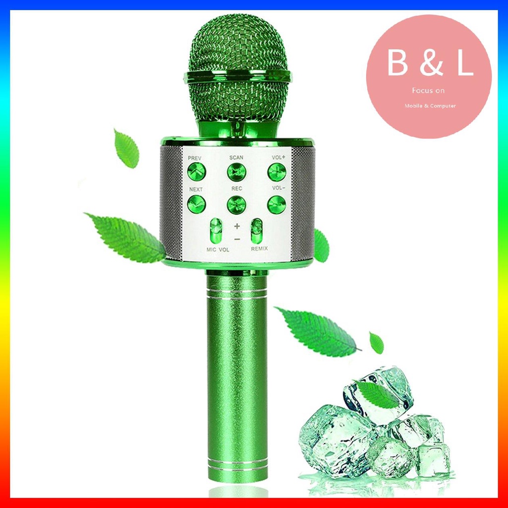 KTV Wireless Karaoke Handheld Microphone USB Player Mic Speaker Portable Christmas Birthday Home Party