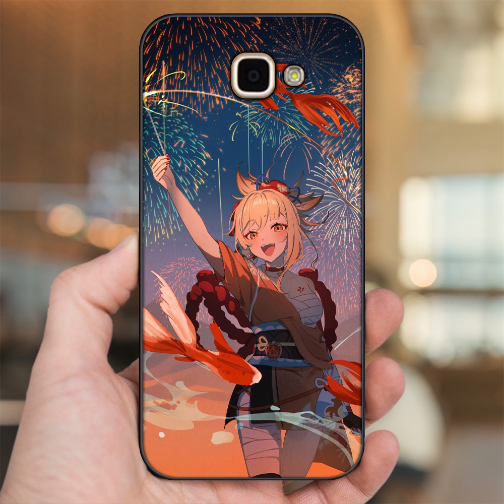 Ốp lưng Samsung A9 Pro viền đen in hình Yoimiya Genshin Impact